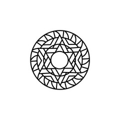 mandala meditation simple flat design