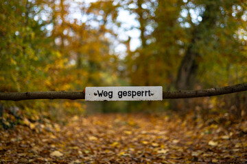 Weg gesperrt