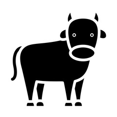 Bovine, cattle, dairy cow, heifer, livestock icon and easy to edit.