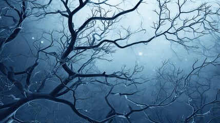 winter blue icy branch frozen illustration landscape snow, park outdoors, scenery cold winter blue icy branch frozen