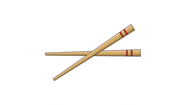Animation forms a food chopsticks icon