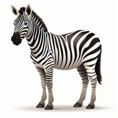 Fototapeta na wymiar Zebra Clipart isolated on white background