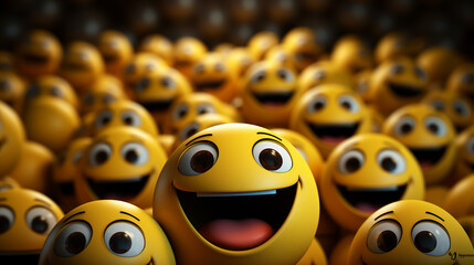 3d smiley face with a smile HD 8K wallpaper Stock Photographic Image