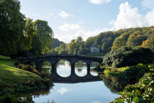 Palladian bridge in Stourhead, UK