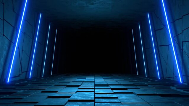 Neon tunnel VJ loop video animation.