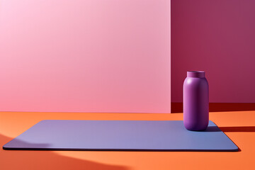 Fitness lifestyle product photography minimalistic style bright colours