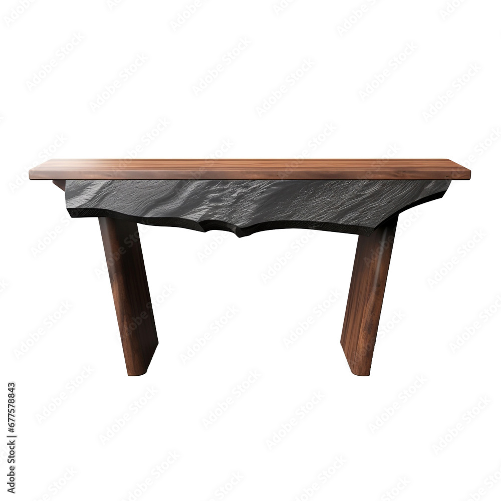 Poster console table isolated on transparent background