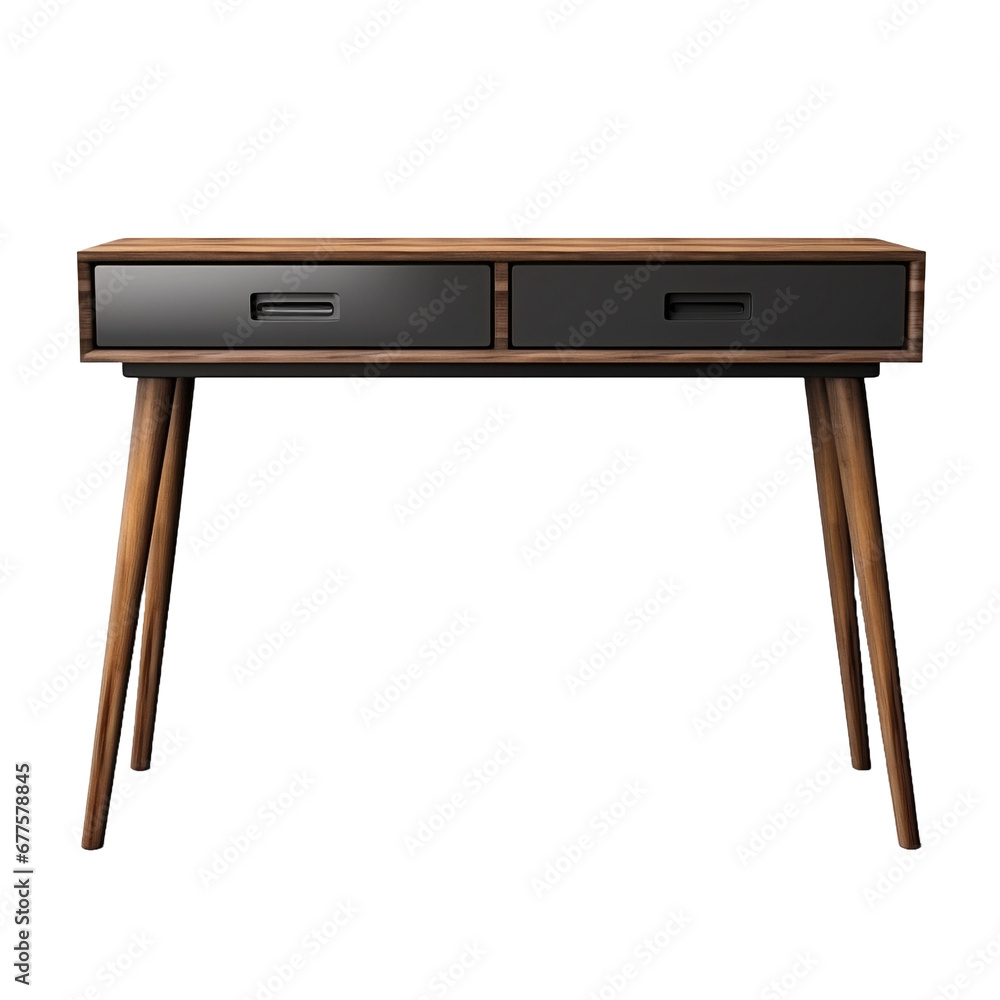 Poster console table isolated on transparent background