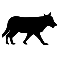 Wolf silhouette vector. Wolf silhouette can be used as icon, symbol or sign. Wolf icon for design related to animal, wildlife or landscape