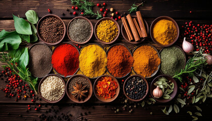 Obraz na płótnie Canvas spices in the market Generated by AI