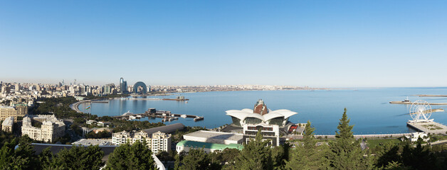 Panoramic view of Baku city, capital of Azerbaijan