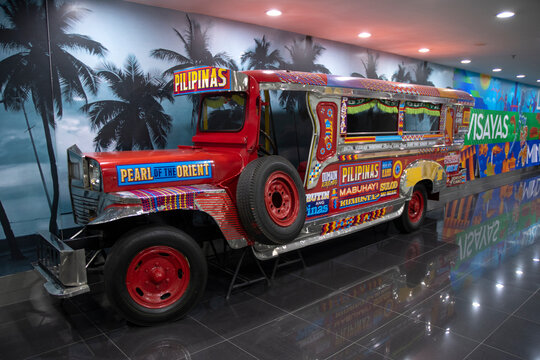 A Jeepney for display in Manila Airport