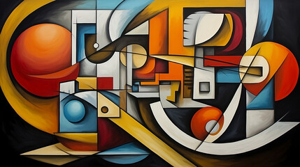  Background with colorful cubist style