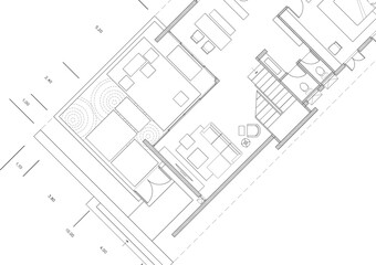 Floor plan designed building on the drawing.
