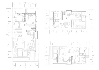 Floor plan designed building on the drawing.