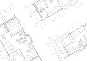 Floor plan designed building on the drawing.