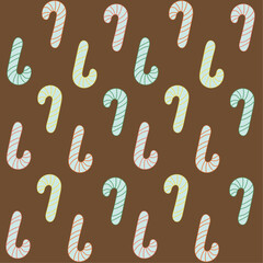 Seamless pattern christmas candy 