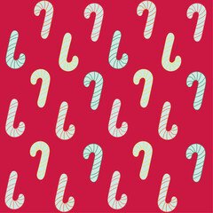 Seamless pattern christmas candy 