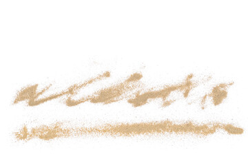 Sand lines, frame isolated on white, clipping path
