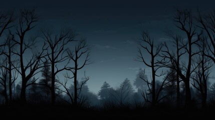 silhouette scene scenery dark silhouettes illustration environment scenic, forest background, view sky silhouette scene scenery dark silhouettes - obrazy, fototapety, plakaty