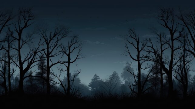 silhouette scene scenery dark silhouettes illustration environment scenic, forest background, view sky silhouette scene scenery dark silhouettes © vectorwin
