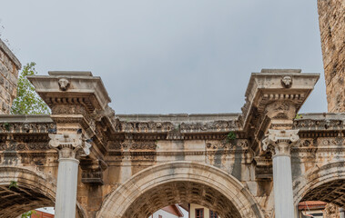 Obraz premium Hadrian's Gate, Antalya three gates.