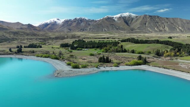 Das Bergpanorama am Lake Tekapo in Neuseeland