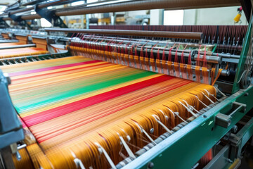 Detail of historic weaving loom. - obrazy, fototapety, plakaty
