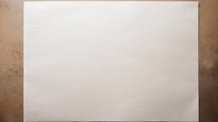 Blank A4 Horizontal White Paper Mockup. Top view close-up paper texture background.