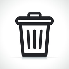 bin or trash line icon