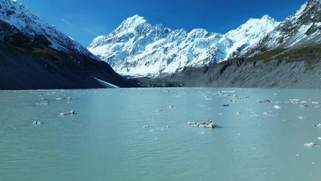Der beeindruckende Mount Cook, Neuseelands gr&ouml;&szlig;ter Berg