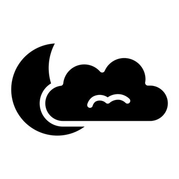 crescent moon and cloud glyph