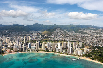 Aerial View of Waikiki, Hawaii