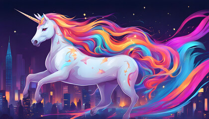 A colorful unicorn illustration