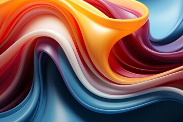 abstract image with a pink, red, orange, yellow, green, turquoise, indigo and violet color, smooth and photorealistic soft and rounded form.