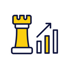 Strategy icon isolate white background vector stock illustration.