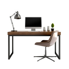 Desk isolated on transparent background