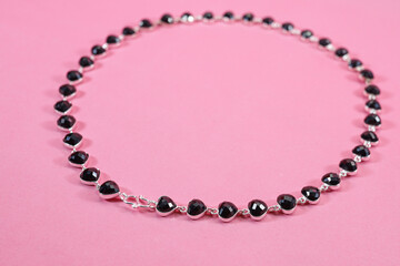 Hmong silver jewelry on black background, Handmade silver accessories