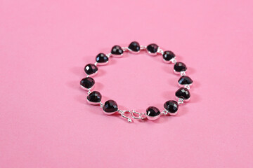 Hmong silver jewelry on black background, Handmade silver accessories