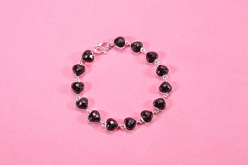 Hmong silver jewelry on black background, Handmade silver accessories