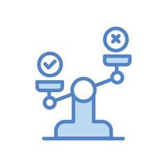 Ethics icon isolate white background vector stock illustration.