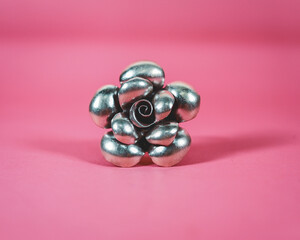 Hmong silver jewelry on black background, Handmade silver accessories