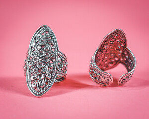 Beautiful luxury vintage handmade silver jewelry acessories, Craftsmanship silver product by silversmith