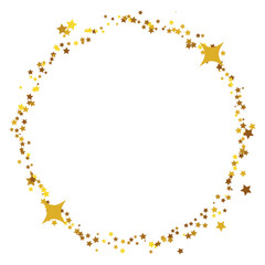 Gold sparkles glitter circle frame best for vip card and gift.