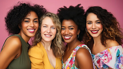 Fototapeta premium Women of different ethnicities and places of origin united.
