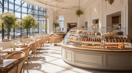 The lobby of the country garden bakery is full of French style, Design. - obrazy, fototapety, plakaty