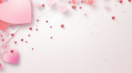 background love heart Illustration Valentine.pink.Generative AI