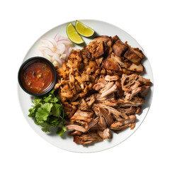 Carnitas, transparent background, isolated image, generative AI
