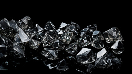 Raw uncut black diamonds