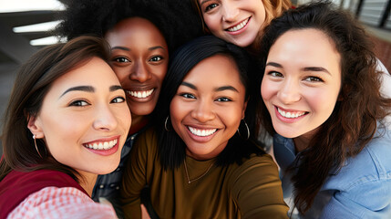 Women of different ethnicities and places of origin united.